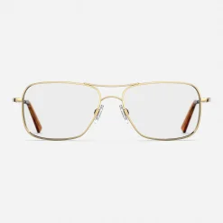 Women Randolph Engineering Archer - 23k Gold & Clear - Prescription Eyewear