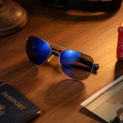 Randolph Engineering Aviator - Gunmetal & Atlantic Blue - Prescription Sunglasses