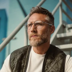 Randolph Engineering Aviator - Gunmetal & Clear - Prescription Eyewear