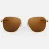 Randolph Engineering Aviator - 23k Gold & American Tan - Prescription Sunglasses
