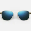 Randolph Engineering Aviator - 23k Gold & Cobalt - Prescription Sunglasses