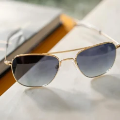 Women Randolph Engineering Aviator - 23k Gold & Slate