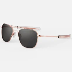 Randolph Engineering Aviator - 22k Rose Gold & American Gray - Prescription Sunglasses
