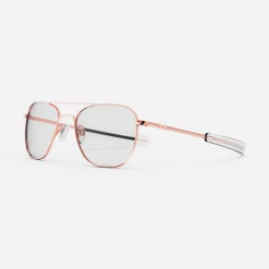 Women Randolph Engineering Aviator - 22k Rose Gold & Clear - Prescription Eyewear
