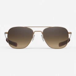 Women Randolph Engineering Aviator - 22k Satin Chocolate Gold & Cape Sand