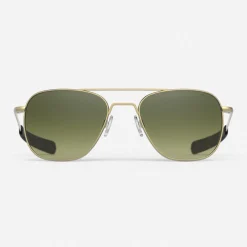 Women Randolph Engineering Aviator - 23k Satin Gold & Evergreen