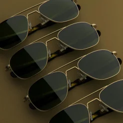 Women Randolph Engineering Aviator - 23k Satin Gold & Evergreen