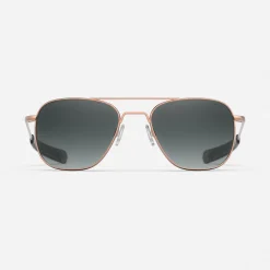 Women Randolph Engineering Aviator - 22k Satin Rose Gold & Slate
