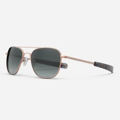 Women Randolph Engineering Aviator - 22k Satin Rose Gold & Slate