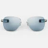 Women Randolph Engineering Aviator - 23k White Gold & Blue Hydro