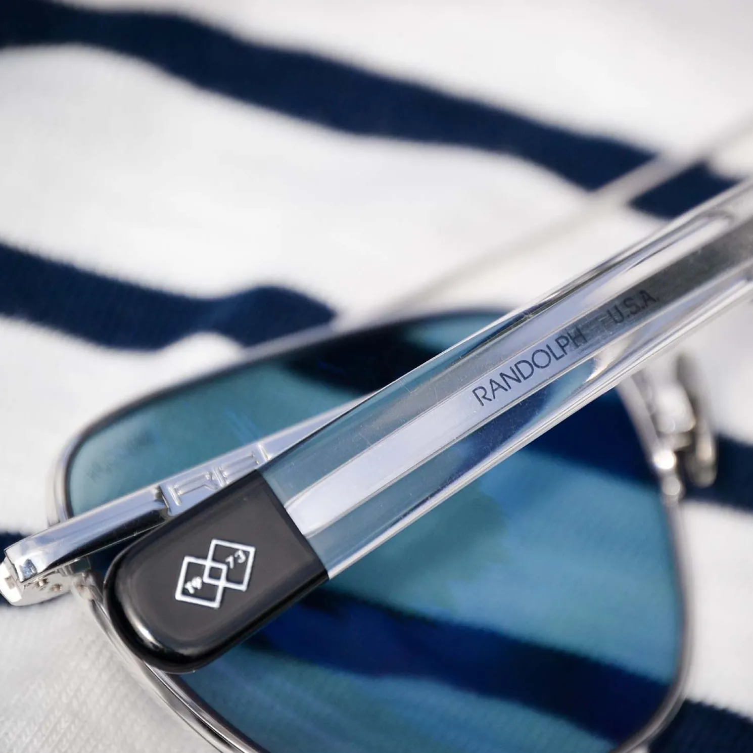Women Randolph Engineering Aviator - 23k White Gold & Blue Hydro