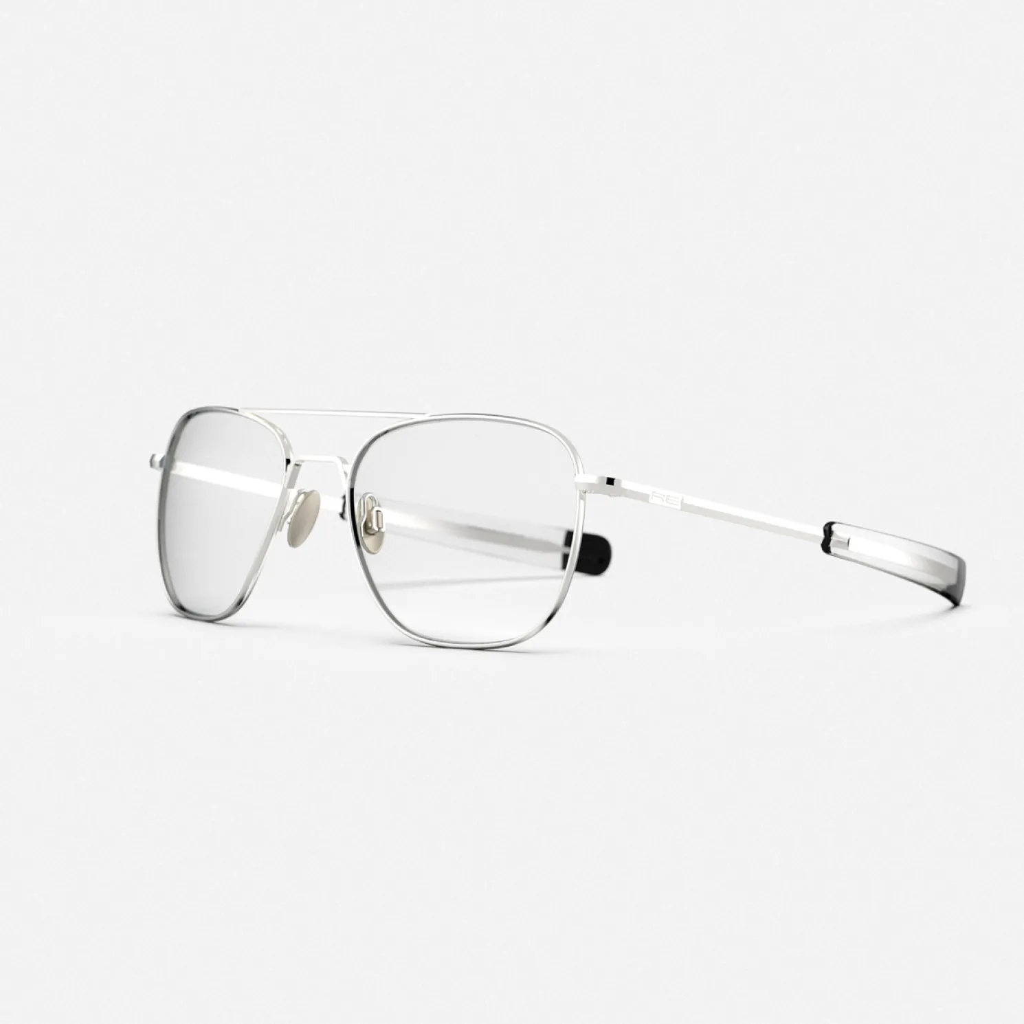 Women Randolph Engineering Aviator - 23k White Gold & Clear - Prescription Eyewear