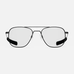Women Randolph Engineering Aviator - Matte Black & Clear - Prescription Eyewear