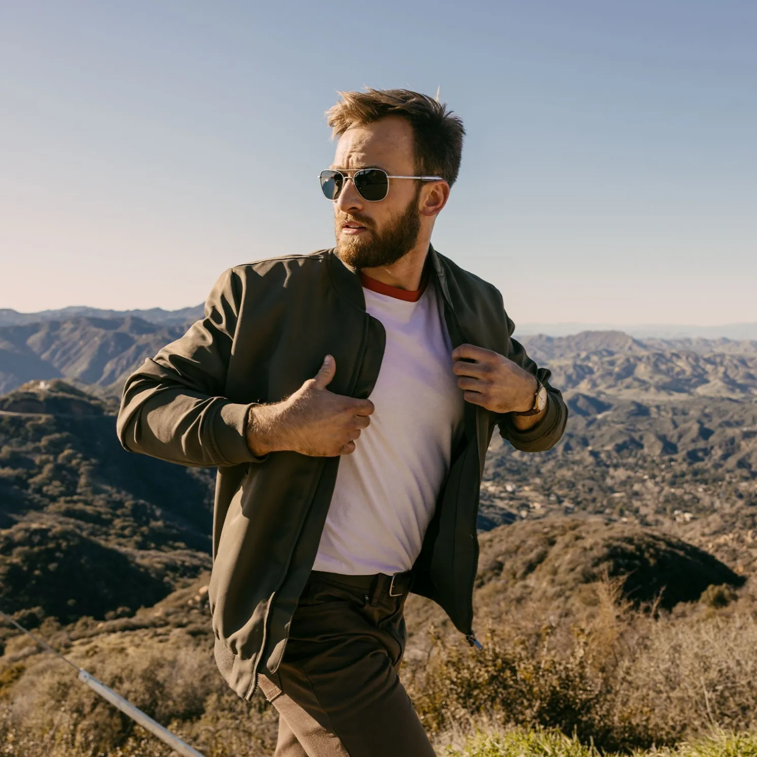 Randolph Engineering Aviator - Matte Chrome & AGX - Prescription Sunglasses