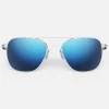 Randolph Engineering Aviator - Matte Chrome & Atlantic Blue - Prescription Sunglasses