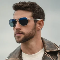Women Randolph Engineering Aviator - Matte Chrome & Atlantic Blue