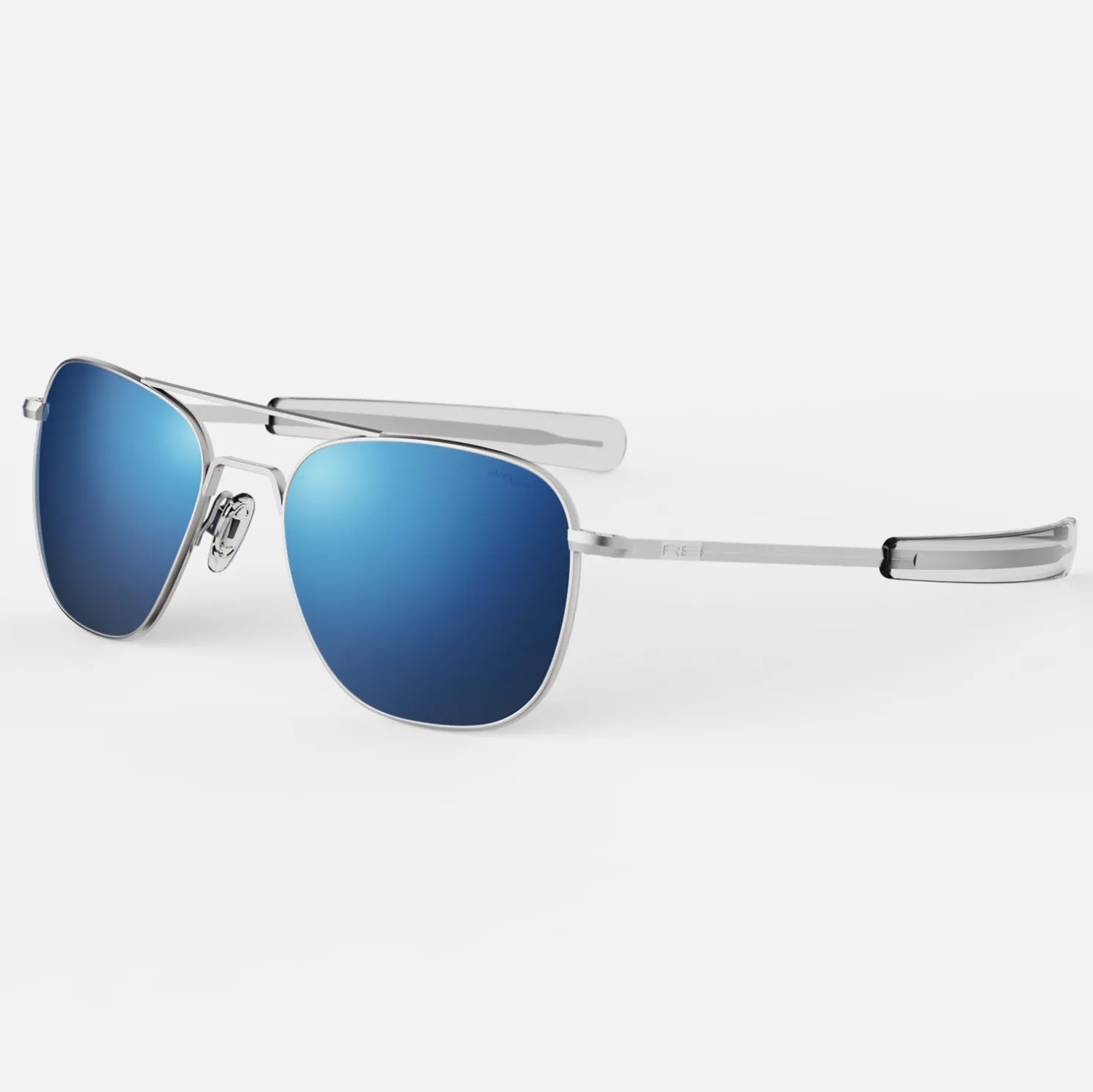 Randolph Engineering Aviator - Matte Chrome & Atlantic Blue - Prescription Sunglasses