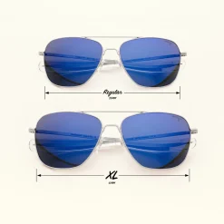 Women Randolph Engineering Aviator - Matte Chrome & Atlantic Blue
