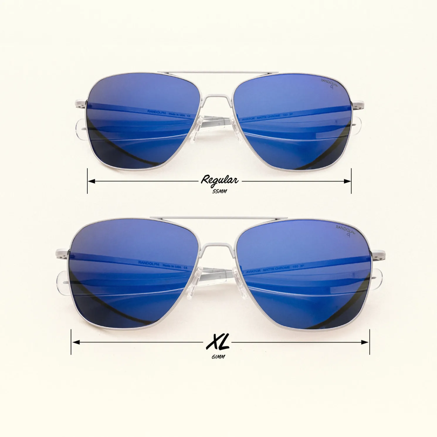 Women Randolph Engineering Aviator - Matte Chrome & Atlantic Blue