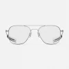 Women Randolph Engineering Aviator - Matte Chrome & Clear - Prescription Eyewear