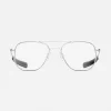 Women Randolph Engineering Aviator - Matte Chrome & Clear - Prescription Eyewear