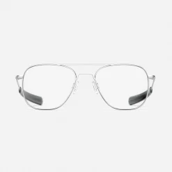 Women Randolph Engineering Aviator - Matte Chrome & Clear - Prescription Eyewear