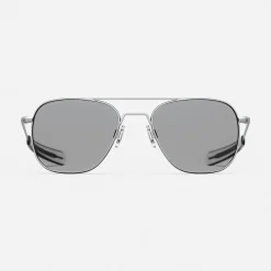Women Randolph Engineering Aviator - Matte Chrome & Clear - Prescription Eyewear
