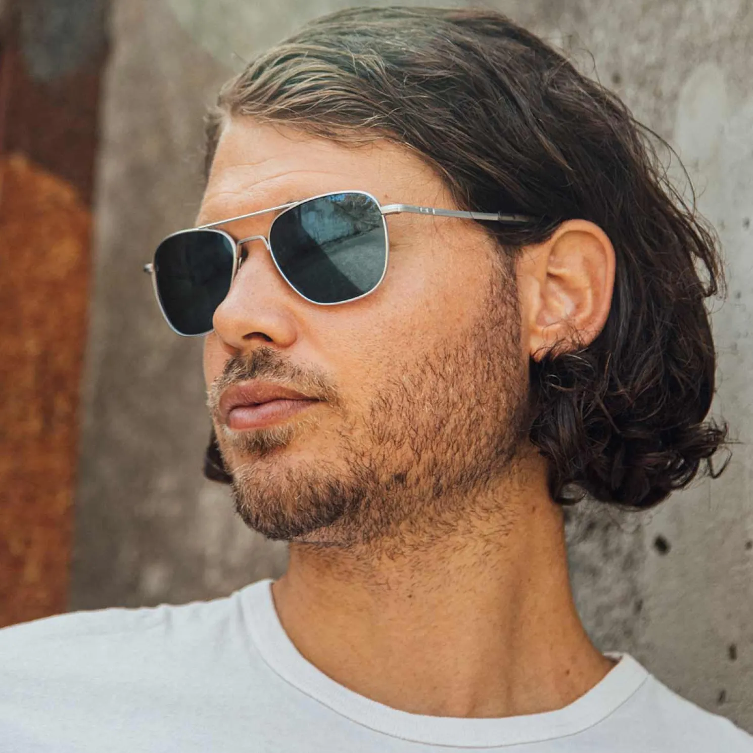 Randolph Engineering Aviator - Matte Chrome & Cobalt - Prescription Sunglasses