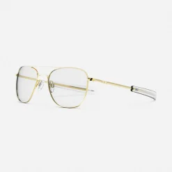 Women Randolph Engineering Aviator - Military Special Edition - 23k Gold & Clear - Prescription Eyewear