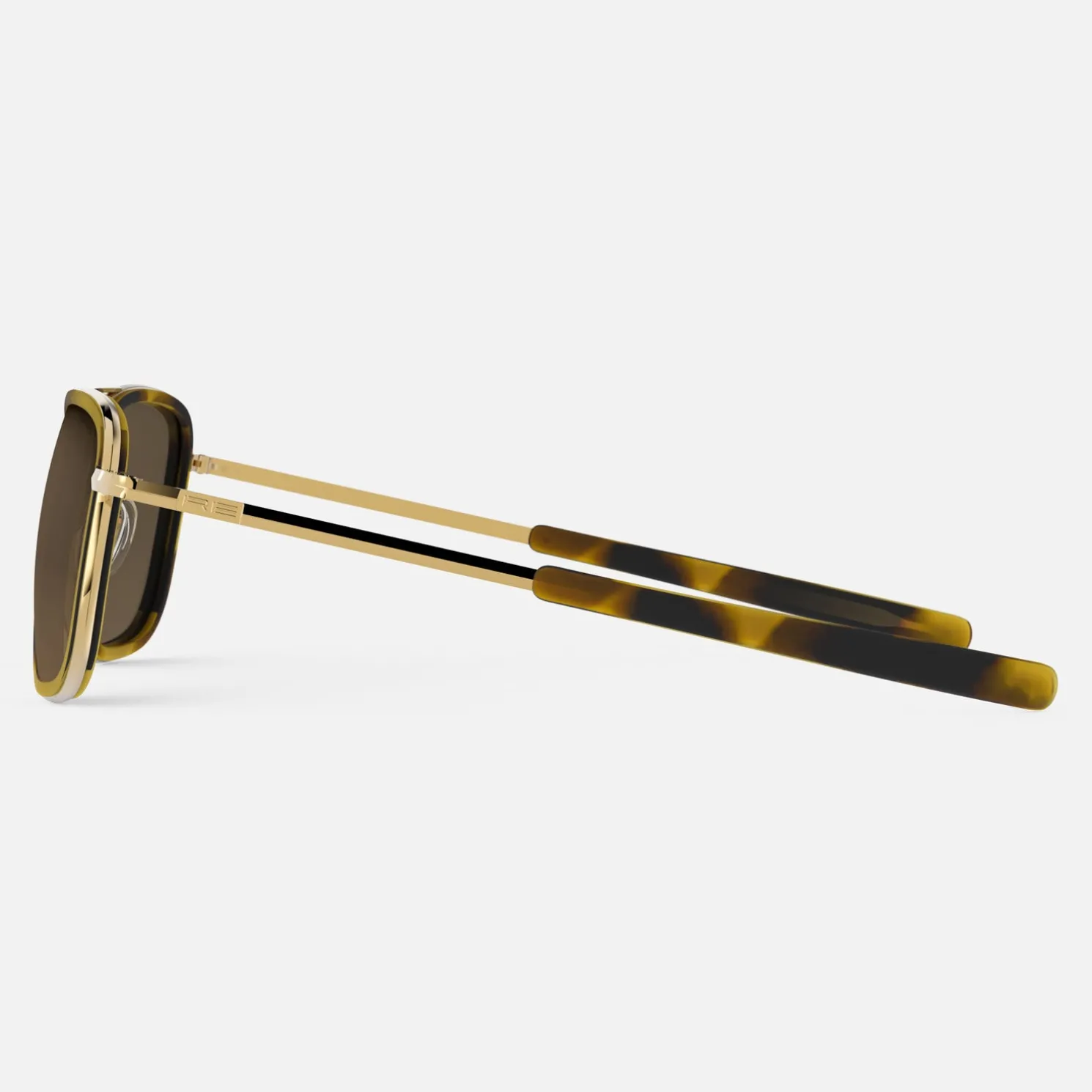 Women Randolph Engineering Aviator Fusion - 23k Gold & Dark Caramel Tortoise Inlay & Cape Sand