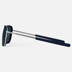 Women Randolph Engineering Aviator Fusion - Matte Chrome & Blue Sapphire Inlay & Slate