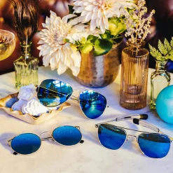 Randolph Engineering Aviator 23k White Gold & Cobalt - Prescription Sunglasses