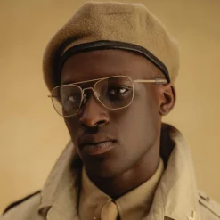 Women Randolph Engineering Class A Aviator - Desert Sand & Clear - Prescription Eyewear