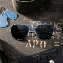 Randolph Engineering Class A Aviator - Patriot Blue & American Gray - Prescription Sunglasses