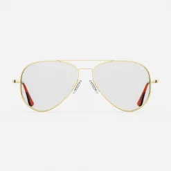 Women Randolph Engineering Concorde - 23k Gold & Clear - Prescription Eyewear