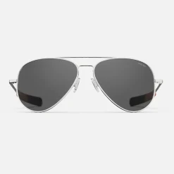 Randolph Engineering Concorde - 23k White Gold & American Gray - Prescription Sunglasses