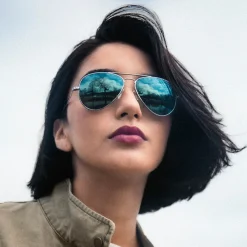 Randolph Engineering Concorde - 23k White Gold & Cobalt - Prescription Sunglasses