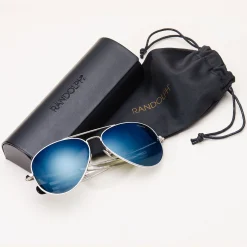 Randolph Engineering Concorde - 23k White Gold & Cobalt - Prescription Sunglasses
