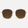 Women Randolph Engineering Elinor Fusion - 23k Gold & Dark Caramel Tortoise Inlay & Cape Sand