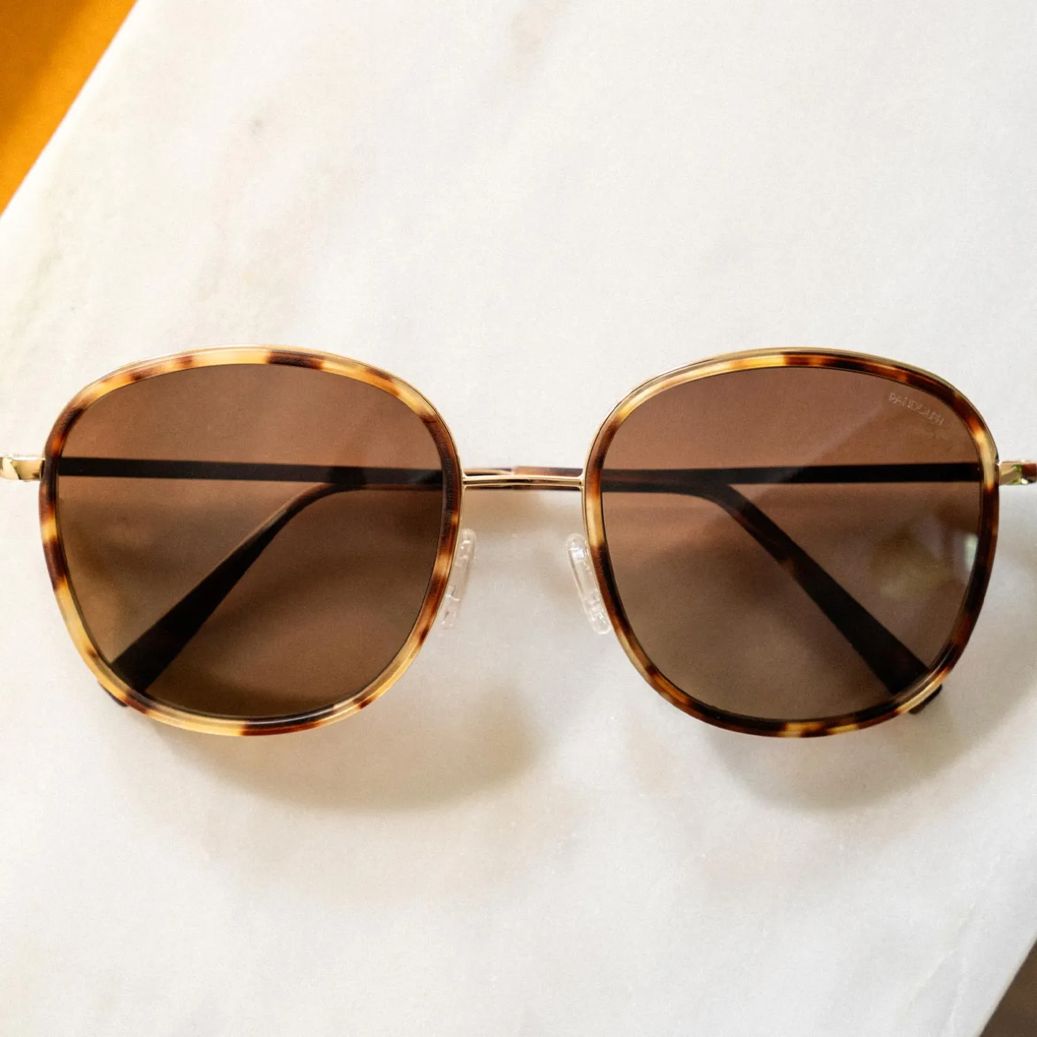 Women Randolph Engineering Elinor Fusion - 23k Gold & Dark Caramel Tortoise Inlay & Cape Sand