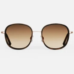 Women Randolph Engineering Elinor Fusion - 22k Rose Gold & Dark Chocolate Tortoise Inlay & Cape Sand