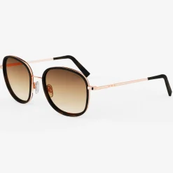 Women Randolph Engineering Elinor Fusion - 22k Rose Gold & Dark Chocolate Tortoise Inlay & Cape Sand