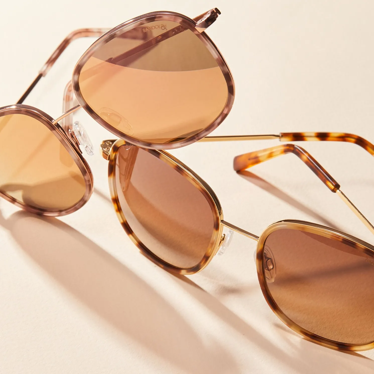 Women Randolph Engineering Elinor Fusion - 22k Rose Gold & Rose Tortoise Inlay & Rose Gold