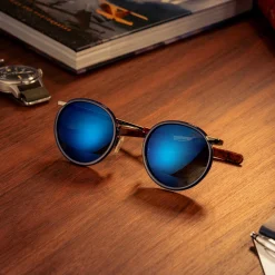 Randolph Engineering P3 Fusion & Gunmetal & Nautical Blue Inlay & Atlantic Blue - Prescription Sunglasses